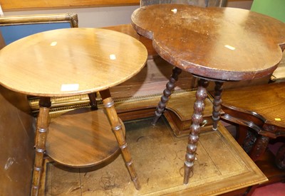 Lot 1252 - An Edwardian rosewood circular low two-tier...