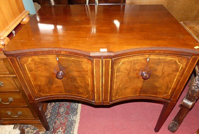 Lot 1237 - A circa 1900 mahogany and flame mahogany and...