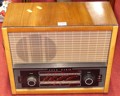 Lot 1244 - A 1950s walnut cased Ekco radio