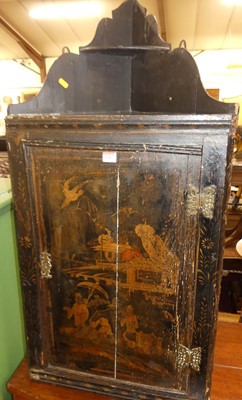 Lot 1247 - An 18th century provincial chinoiserie black...