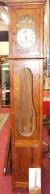 Lot 1224 - A French stained pine provincial longcase...