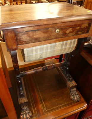 Lot 1272 - An early Victorian rosewood work table, the...