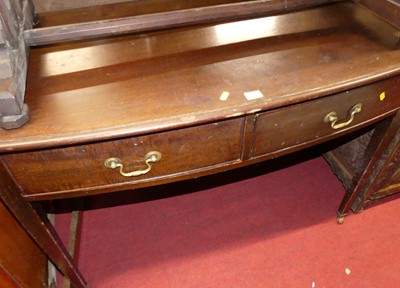 Lot 1281 - A circa 1900 mahogany bowfront two drawer side...