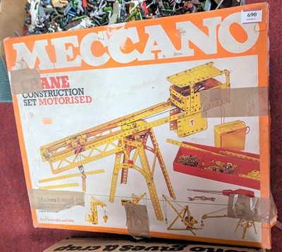 Lot 690 - A Meccano crane construction set, boxed