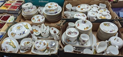 Lot 676 - Five boxes of Royal Worcester Evesham pattern...