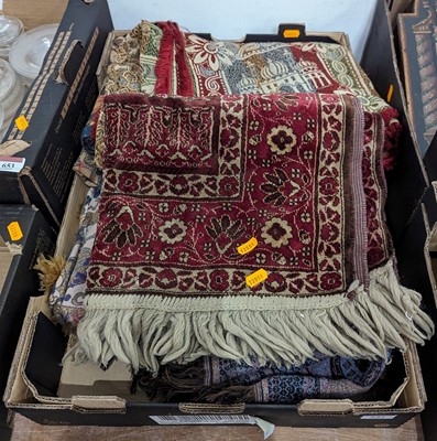 Lot 652 - A collection of Indian textiles and a rug