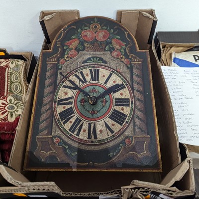 Lot 650 - A continental style wall hanging clock, the...