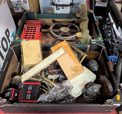 Lot 607 - Two boxes of miscellaneous items, to include a...