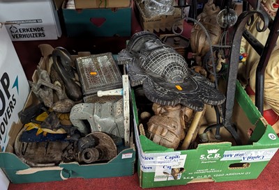 Lot 611 - Two boxes of miscellaneous items, to include...