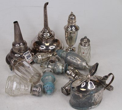 Lot 324 - A collection of silver cruets, 19th century...