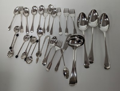 Lot 326 - A collection of silver plated flatware to...