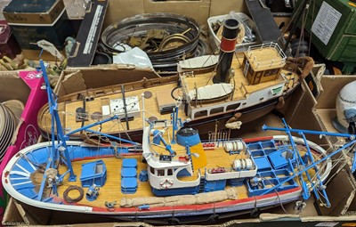 Lot 597 - Two wooden model boats