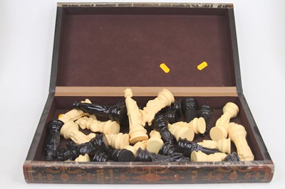 Lot 415 - A resin chess set in the medieval style,...