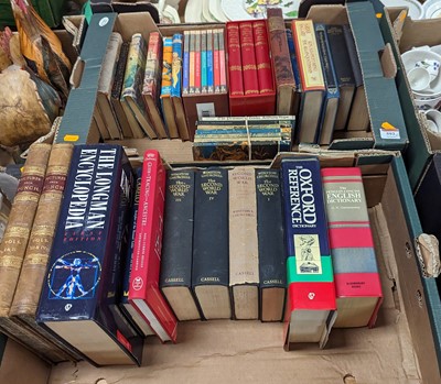 Lot 593 - Two boxes of books, to include Pictures from...