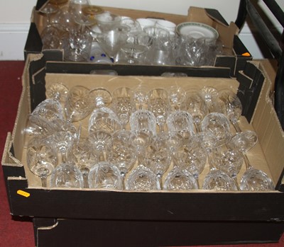 Lot 564 - Five boxes of mixed glassware, to include...