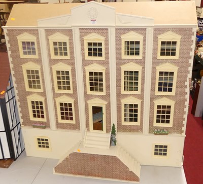 Lot 1404 - A child's mock Georgian town house, four tier...