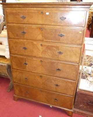 Lot 1327 - An early 20th century figured walnut and...