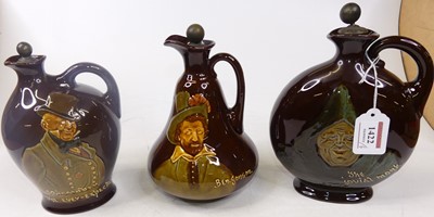 Lot 1422 - Six various Doulton Kingsware flagons, all for...