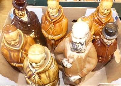 Lot 1463 - A collection of figural Monk whisky decanters...