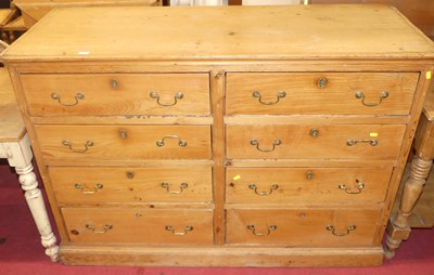 Lot 1390 - A 19th century rustic pine chest, fitted with...