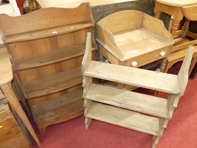 Lot 1401 - A rustic pine four-tier open waterfall...