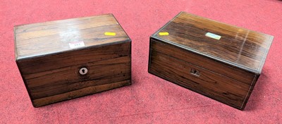 Lot 162 - A 19th century rosewood box, having...