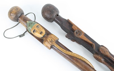 Lot 3307 - A WW II period walking stick, the hardwood...