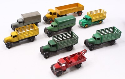 Lot 1460 - Dinky Toys Playworn Loose Lorry Group of Eight...