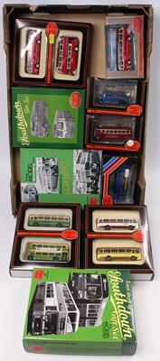 Lot 659 - 10 Boxed EFE 1/76th scale bus and coach models,...