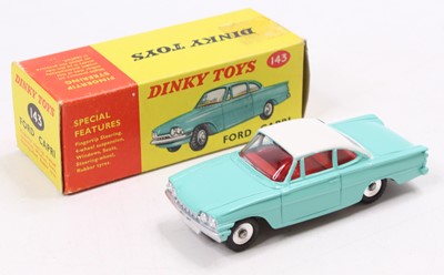 Lot 1299 - Dinky Toys No. 143 Ford Capri, turquoise body...