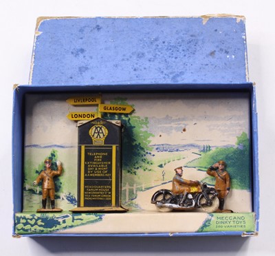 Lot 1347 - A Dinky Toys No. 44AA Hut Motorcycle Patrol...