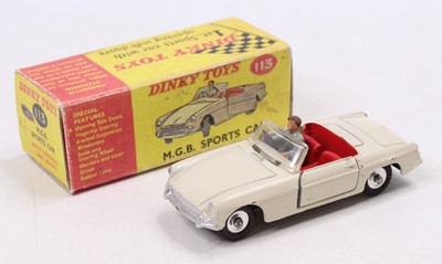 Lot 1540 - Dinky Toys No. 113 MGB sports car comprising...