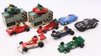 Lot 1838 - Scalextric Boxed and Loose group of Nine...