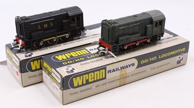 Lot 450 - Two Wrenn 2-rail 0-6-0 diesel shunter locos:...