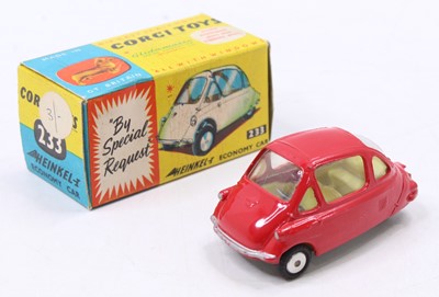 Lot 1187 - A Corgi Toys No. 233 Heinkel Economy Car...