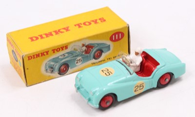 Lot 1265 - A Dinky Toys, No.111 Triumph TR2 Sports, near...