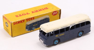 Lot 1291 - Dinky Toys No. 283 BOAC coach comprising dark...