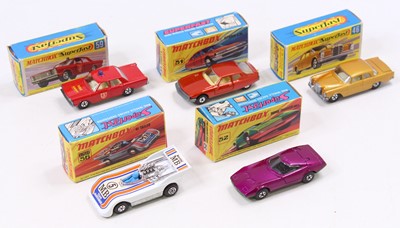 Lot 1476 - Matchbox Lesney Superfast boxed group of Four...