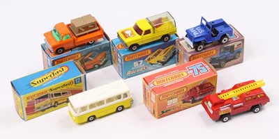 Lot 1475 - Matchbox Lesney Superfast boxed group of five...