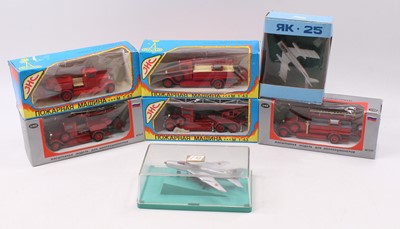 Lot 1799 - Seven Mixed scale boxed Russian diecast to...