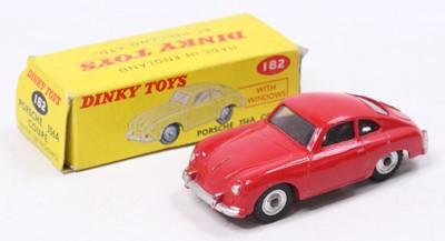 Lot 1264 - Dinky toys No.182 Porsche 356A Coupe, in red...