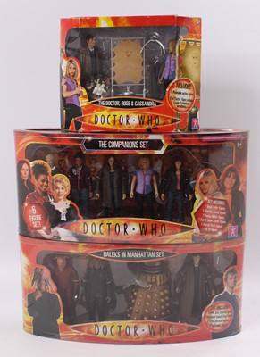 Lot 898 - Three Doctor Who related action figure sets by...