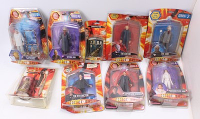 Lot 895 - Nine Doctor Who related action figures and...