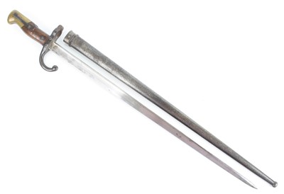 Lot 3341 - A French model 1874 Gras bayonet, the 52cm...