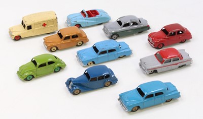 Lot 1445 - Dinky toys group of ten loose playworn models...