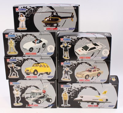 Lot 933 - One tray containing seven various boxed Corgi...