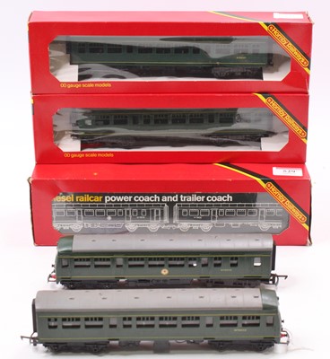 Lot 529 - Hornby diesel railcars BR green: R157 driving...