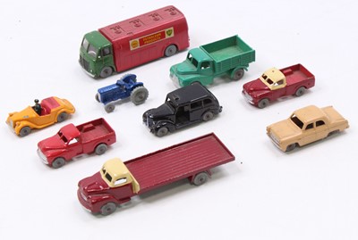 Lot 537 - Six Dublo Dinky Toys, unboxed: Austin lorry,...