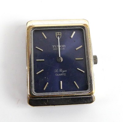 Lot 2708 - A white metal Tudor LeRoyer quartz watch case,...