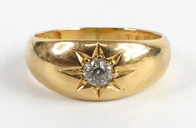 Lot 2735 - An 18ct yellow gold late Victorian diamond...